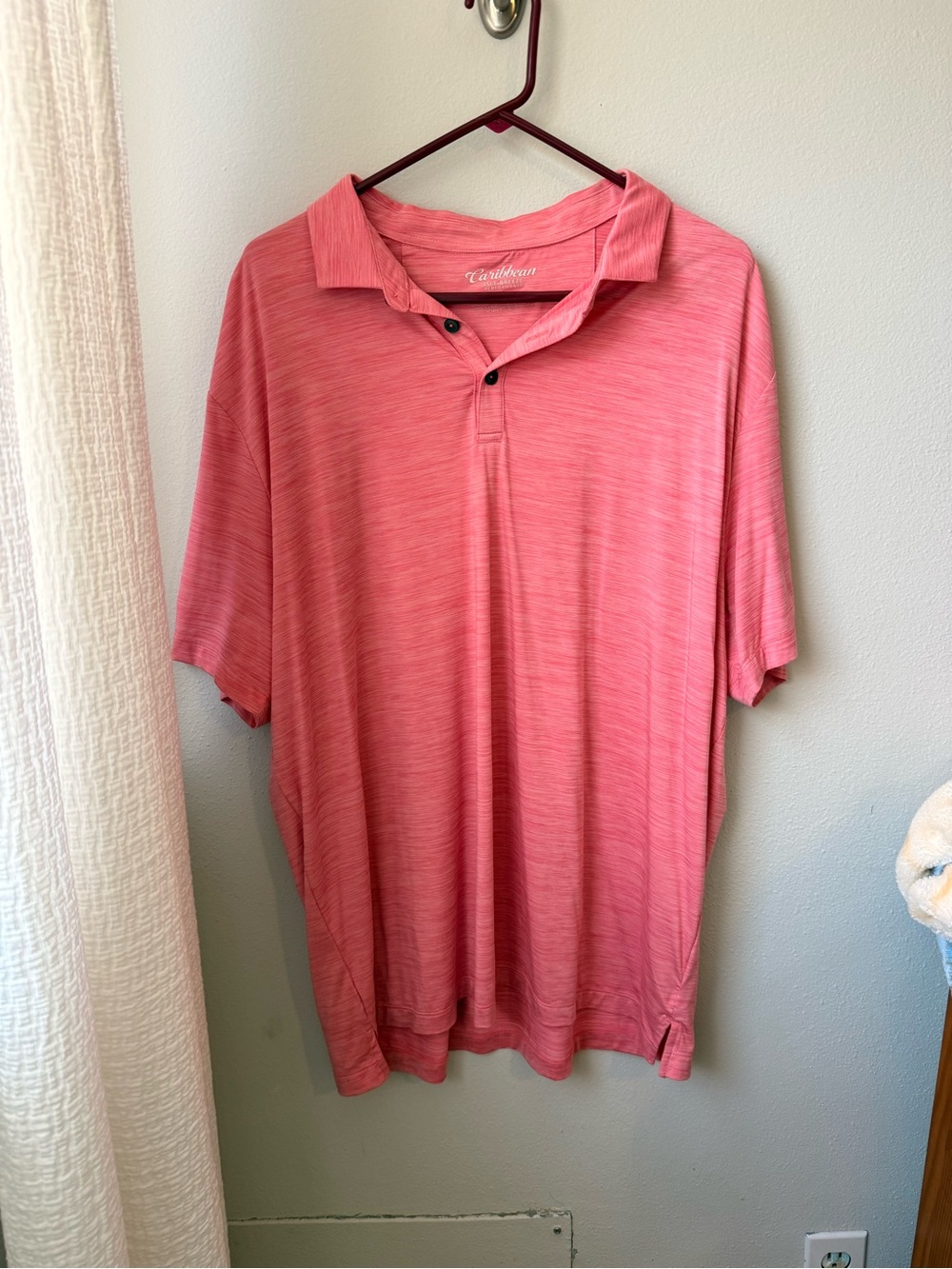 Caribbean Coral Heather Men's Polo - Short Sleeve
